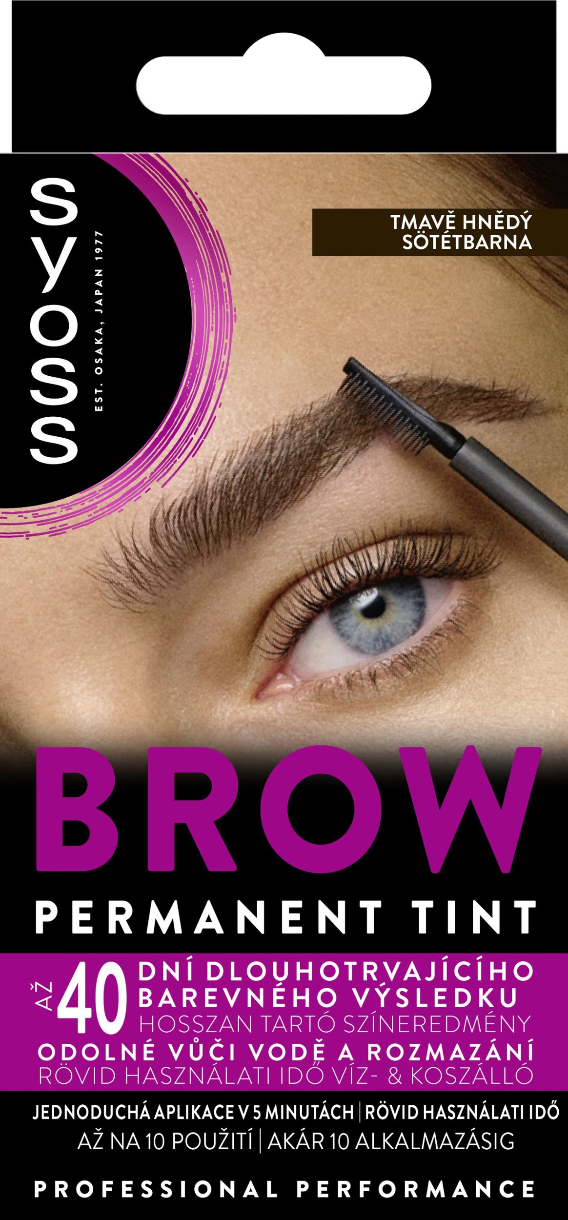 Drogerie a kosmetika - Syoss Brow Tint barva na obočí Tmavě hnědý