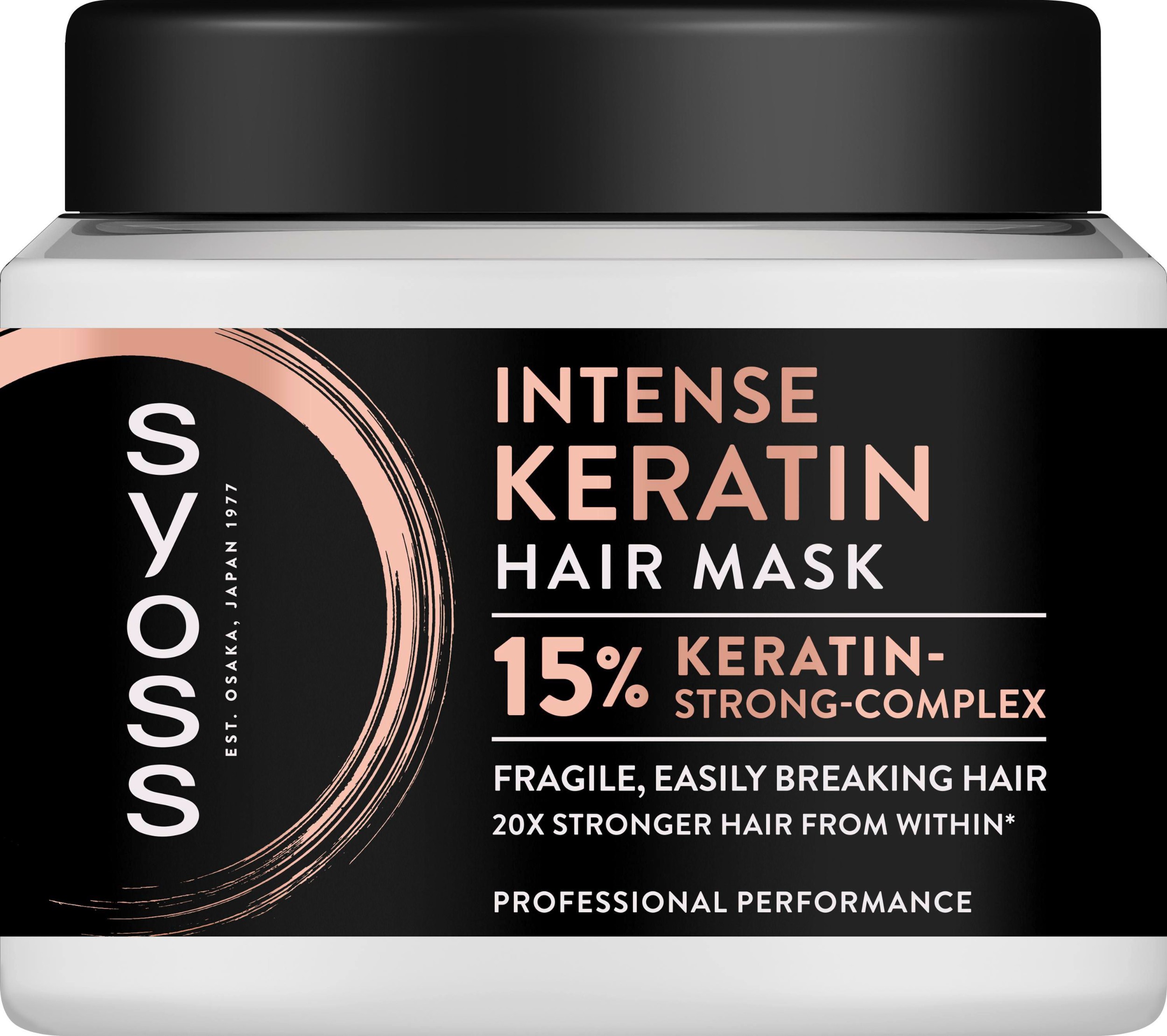 Drogerie a kosmetika - Syoss Intense Keratin vlasová maska pro křehké, snadno se lámající vlasy 400ml