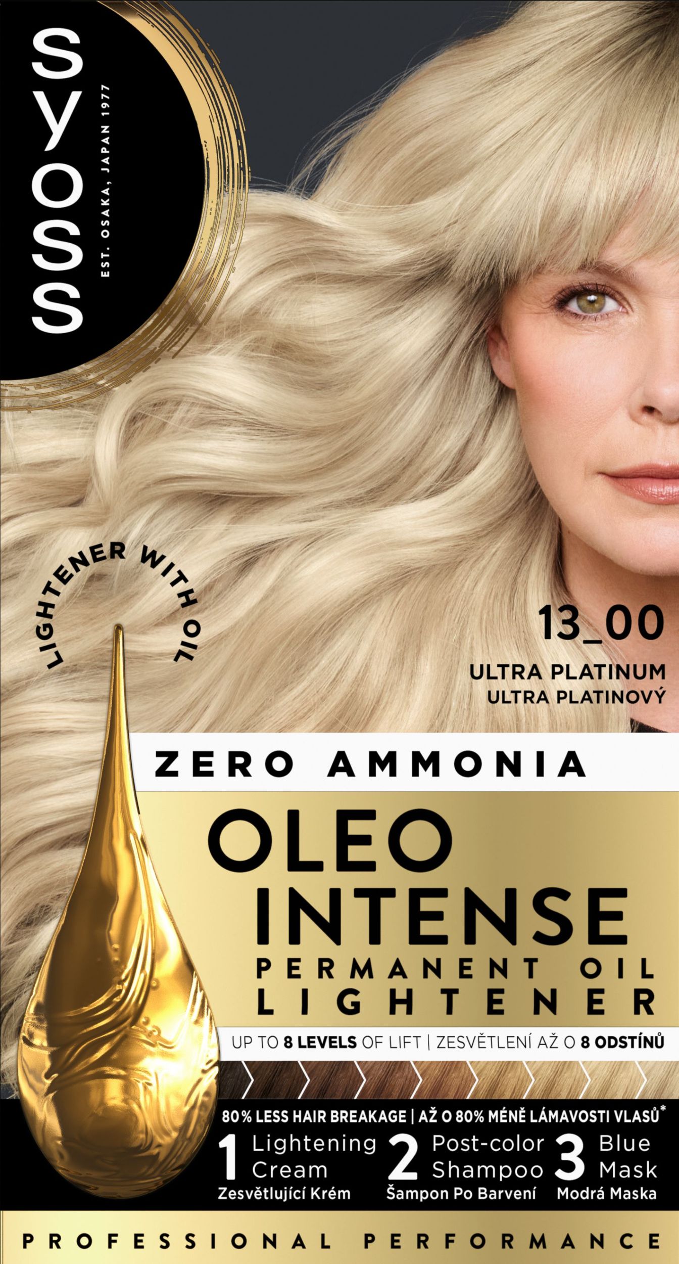 Drogerie a kosmetika - Syoss Oleo Intense 13-00 Ultra platinový 50 ml
