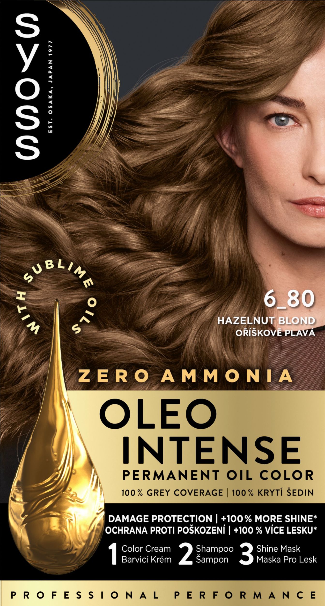 Drogerie a kosmetika - Syoss Oleo Intense olejová barva oříškově plavý 6-80 50 ml