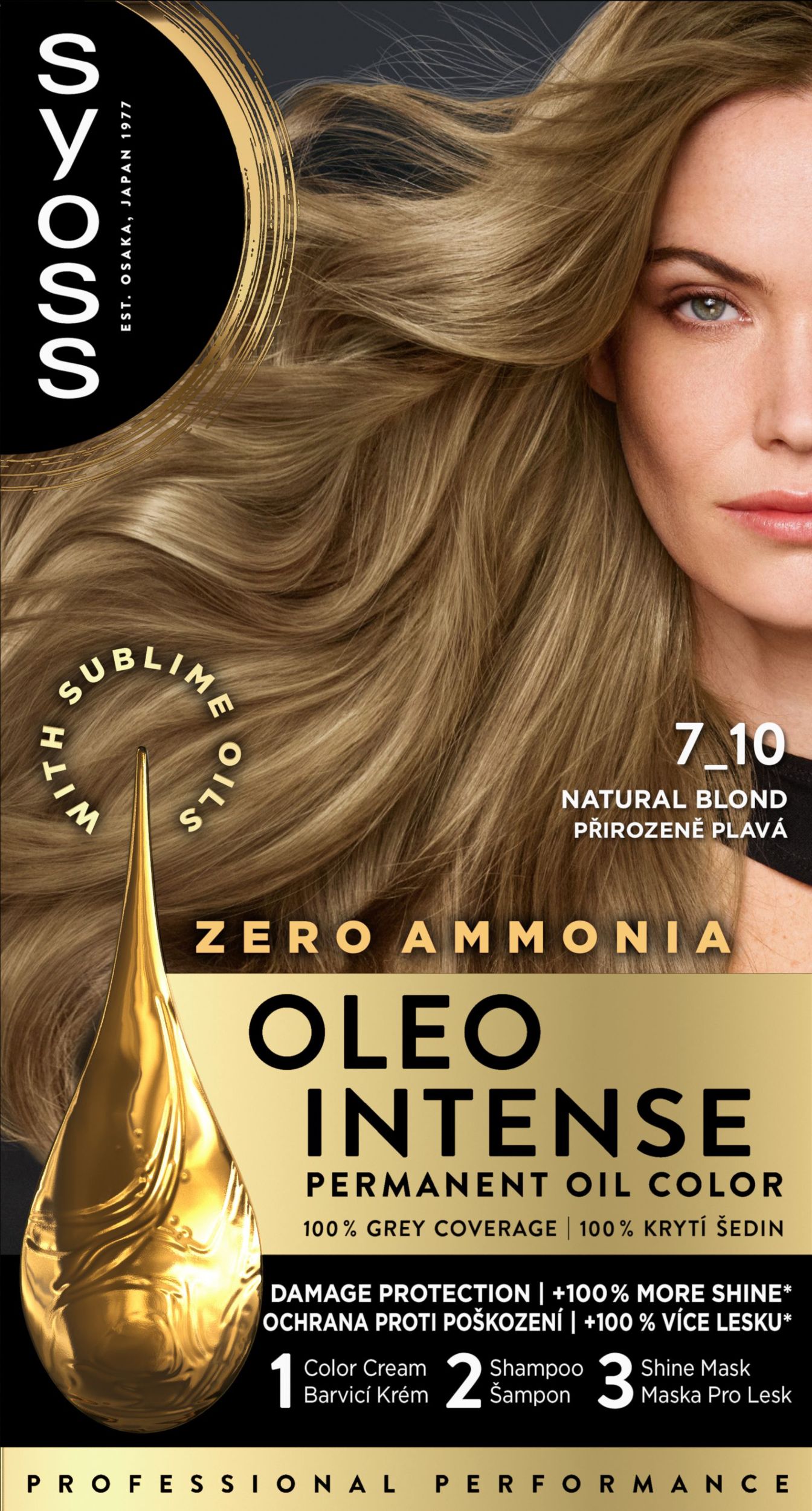 Drogerie a kosmetika - Syoss Oleo Intense olejová barva přirozeně plavý 7-10 50 ml