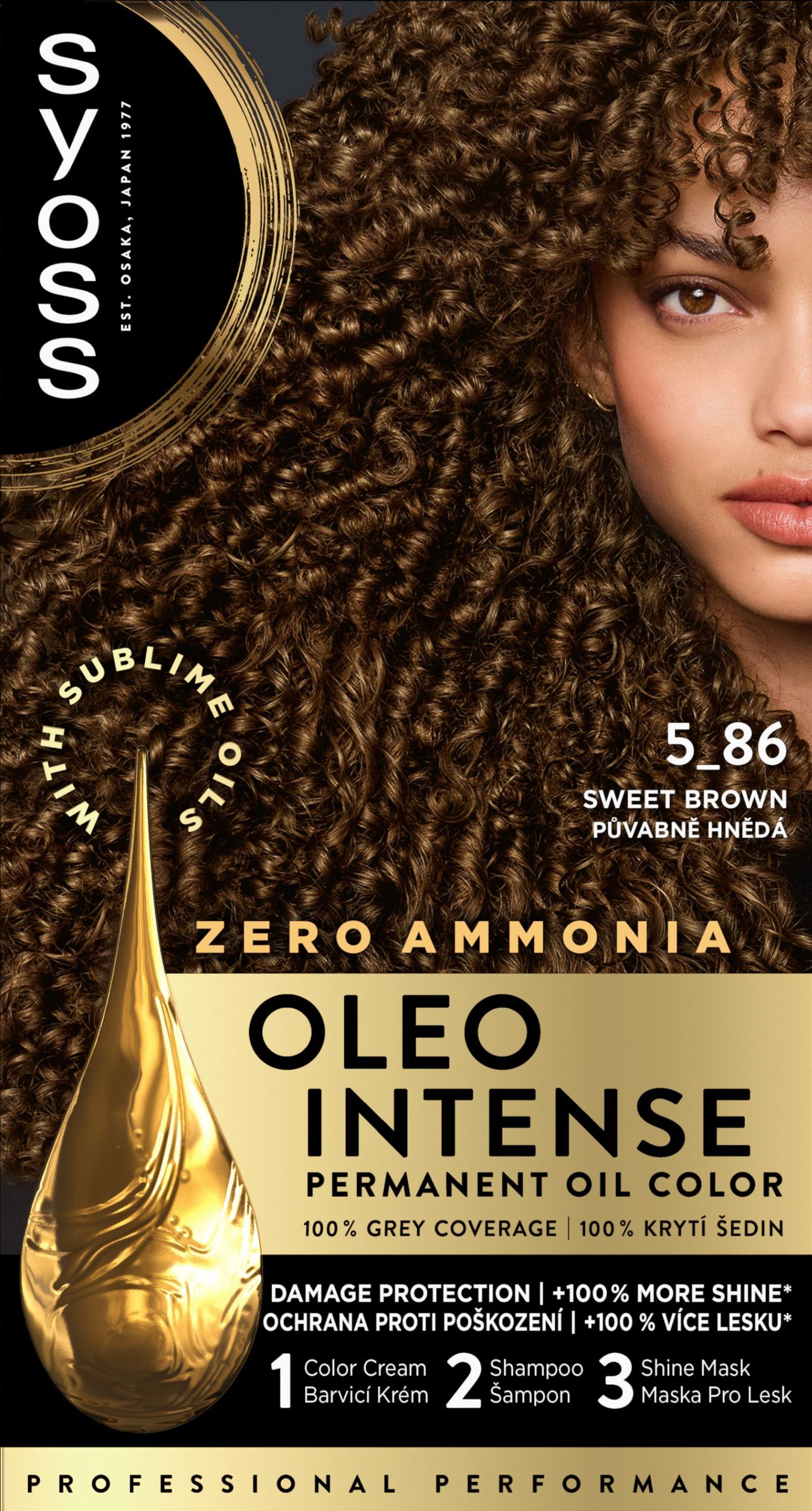 Drogerie a kosmetika - Syoss Oleo Intense olejová barva půvabně hnědý 5-86 50 ml