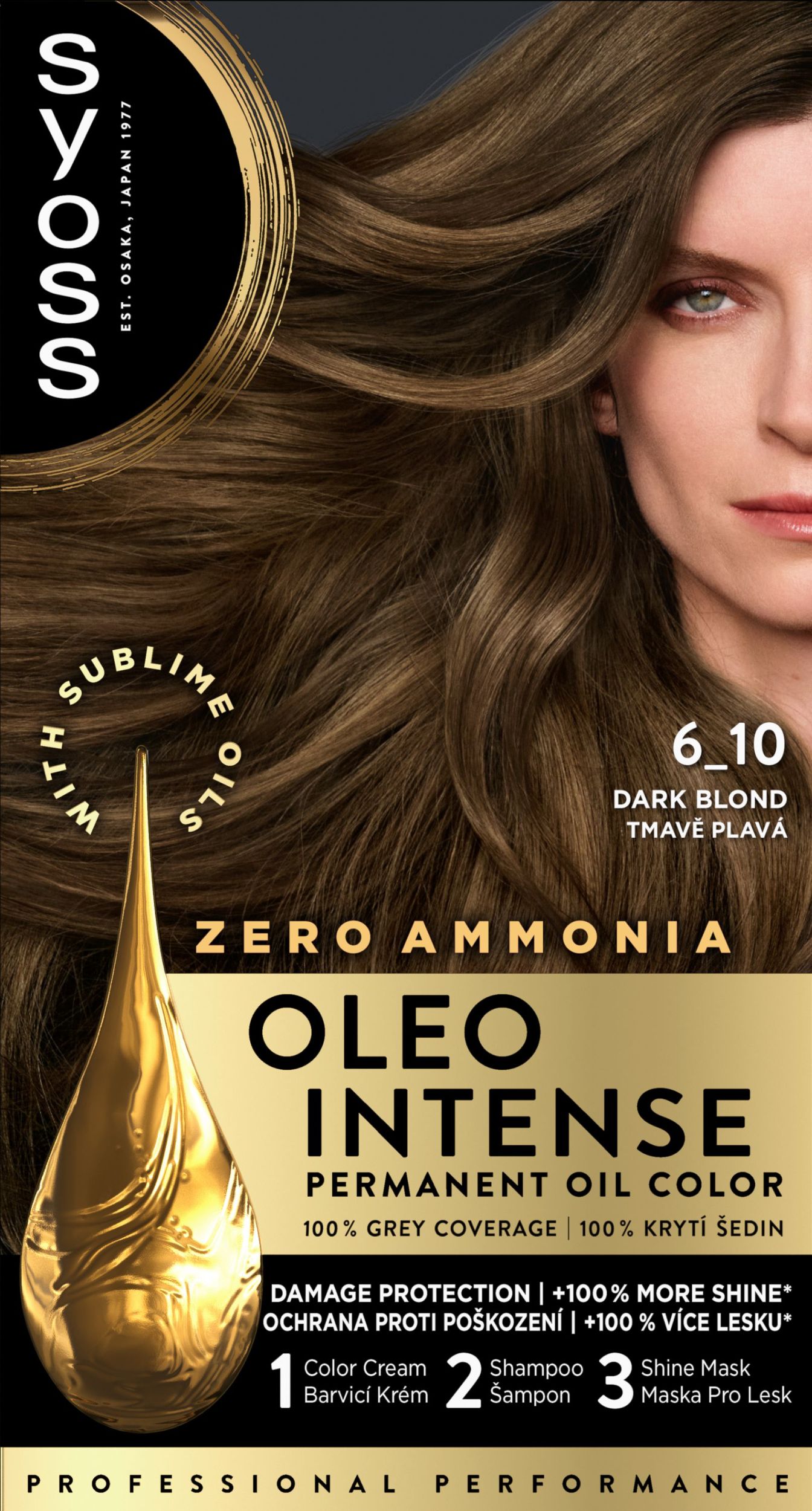 Drogerie a kosmetika - Syoss Oleo Intense olejová barva tmavě plavý 6-10 50 ml