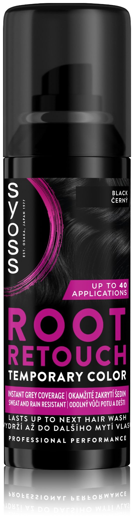 Drogerie a kosmetika - Syoss Root Retouch Korektor odrostlých vlasů Černý 120ml