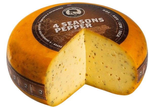 Mléčné a chlazené - Sýr přírodní zrající pepř/papričky 50% - cca 150 g