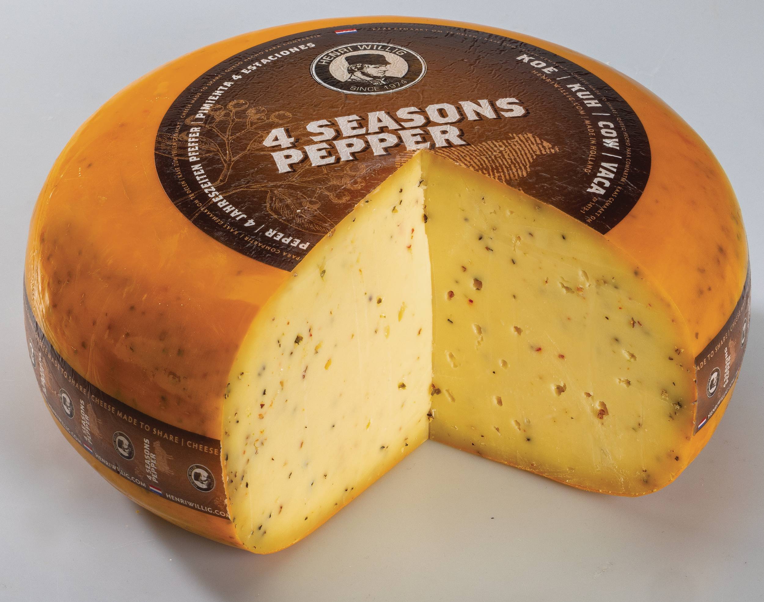 Sýr přírodní zrající pepř/papričky 50% - cca 150 g-2