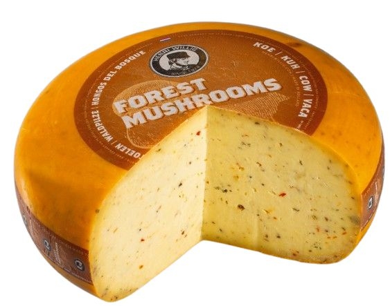 Mléčné a chlazené - Sýr přírodní zrající s hřiby 50% - cca 150 g