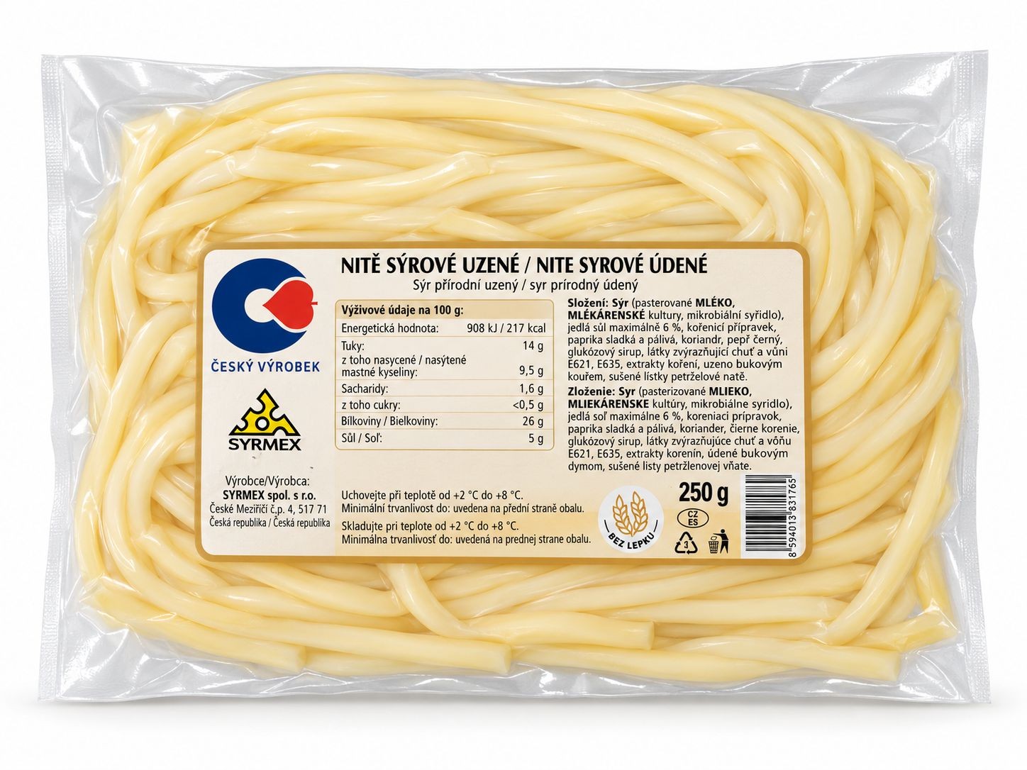 Syrmex Nitě sýrové uzené 250 g