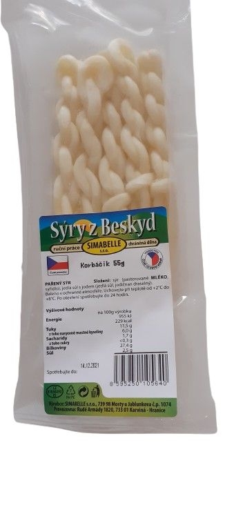Mléčné a chlazené - Sýry z Beskyd Korbáčik neuzený 55g