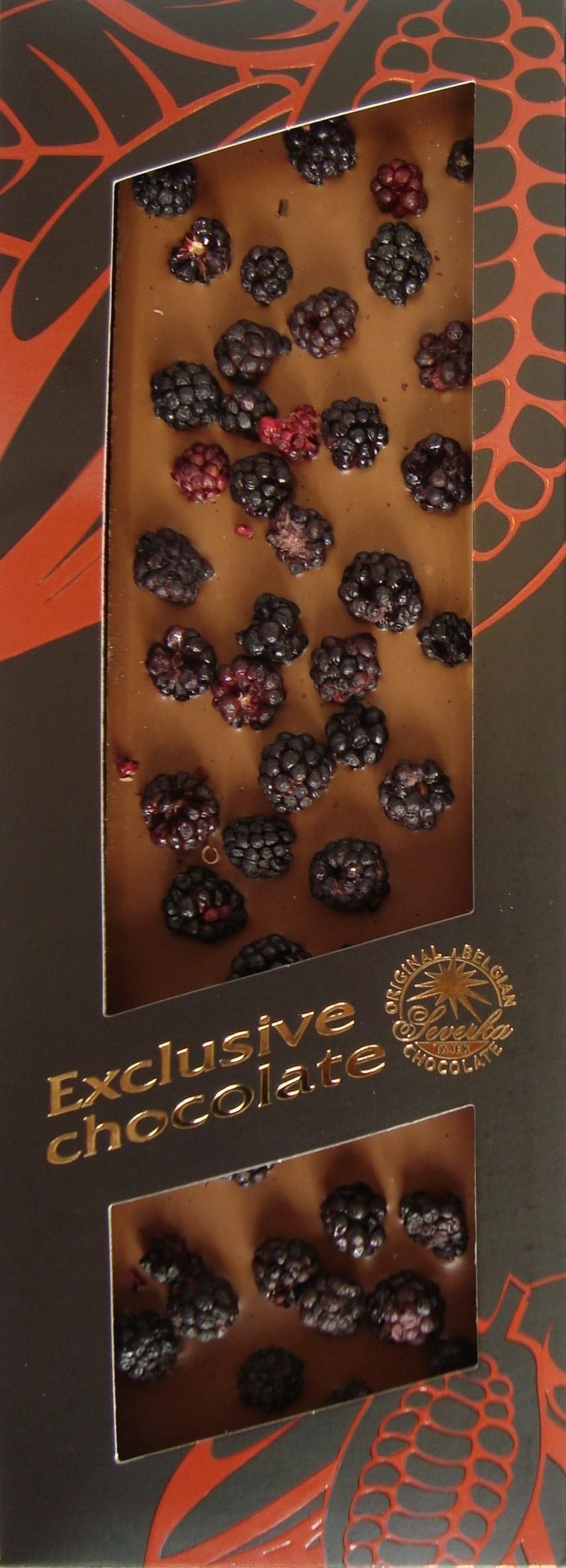 Trvanlivé potraviny - T-Severka Mléčná čokoláda formovaná s ostružinami 120 g