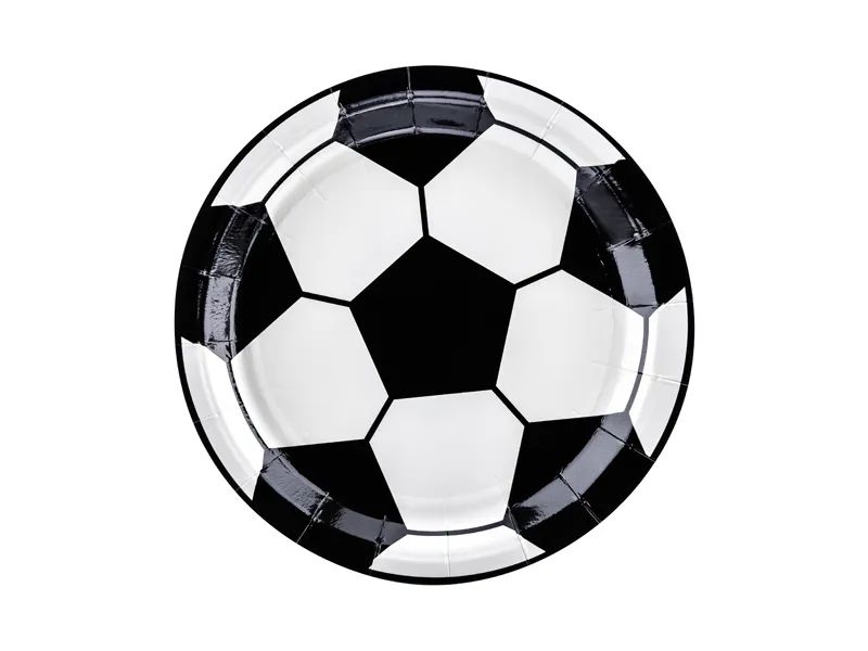Svět dětí - Talíře papírové fotbal, 18cm, 6ks