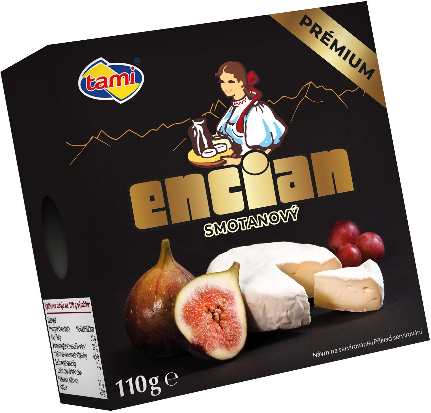 Mléčné a chlazené - Tami Camembert Encián prémium smetanový sýr 110g