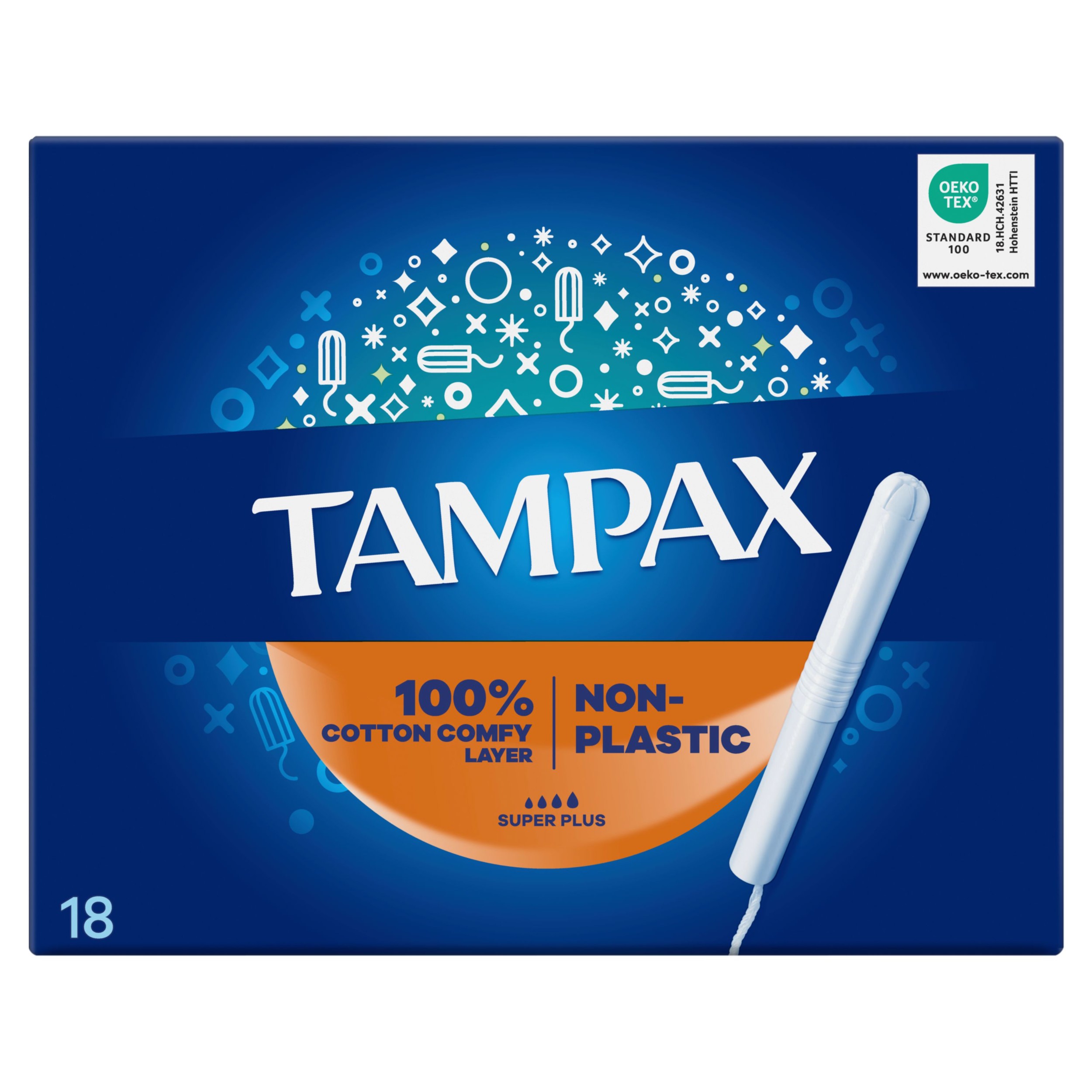 Drogerie a kosmetika - Tampax Super Plus Tampony s papírovým aplikátorem 18 ks