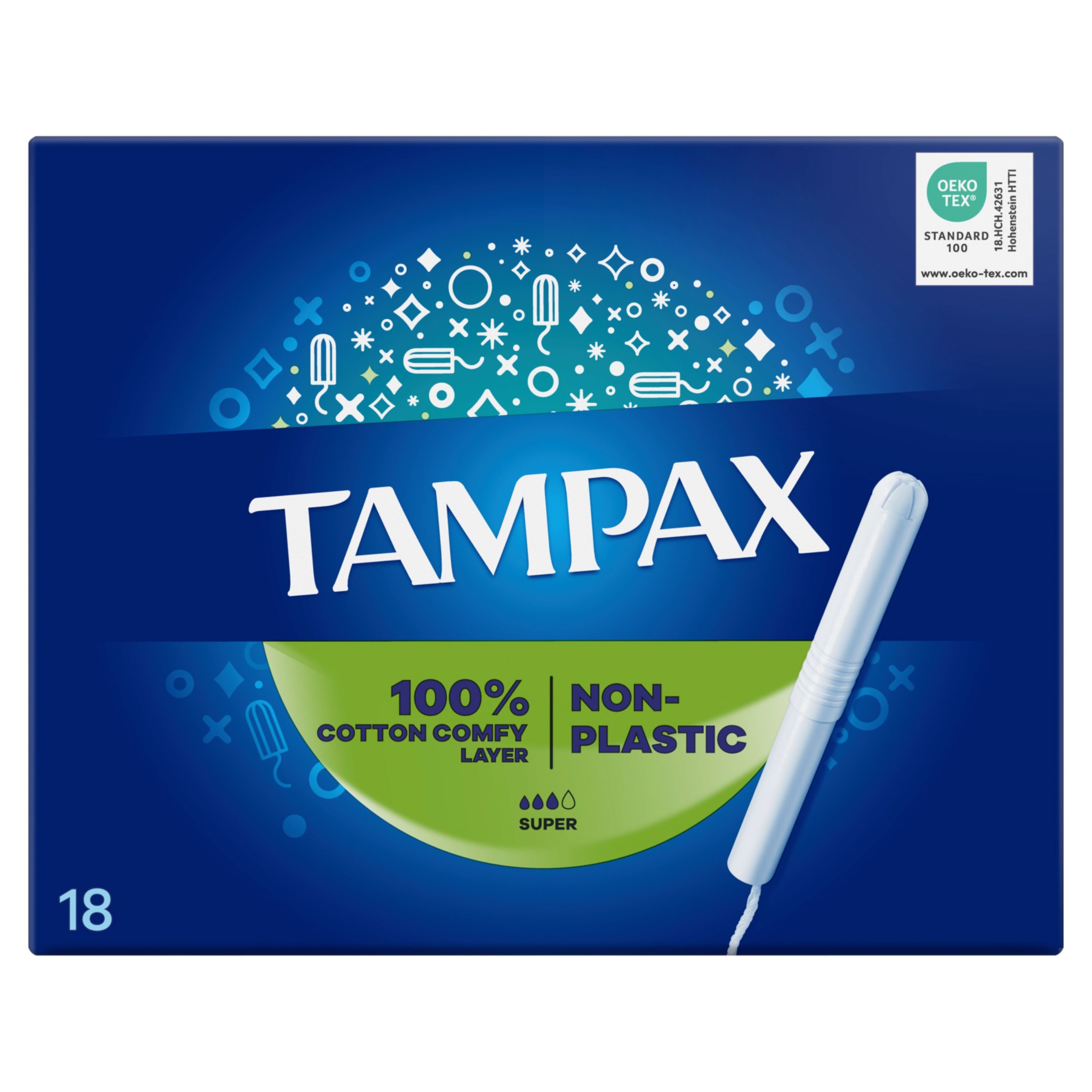 Drogerie a kosmetika - Tampax Super Tampony s papírovým aplikátorem 18 ks