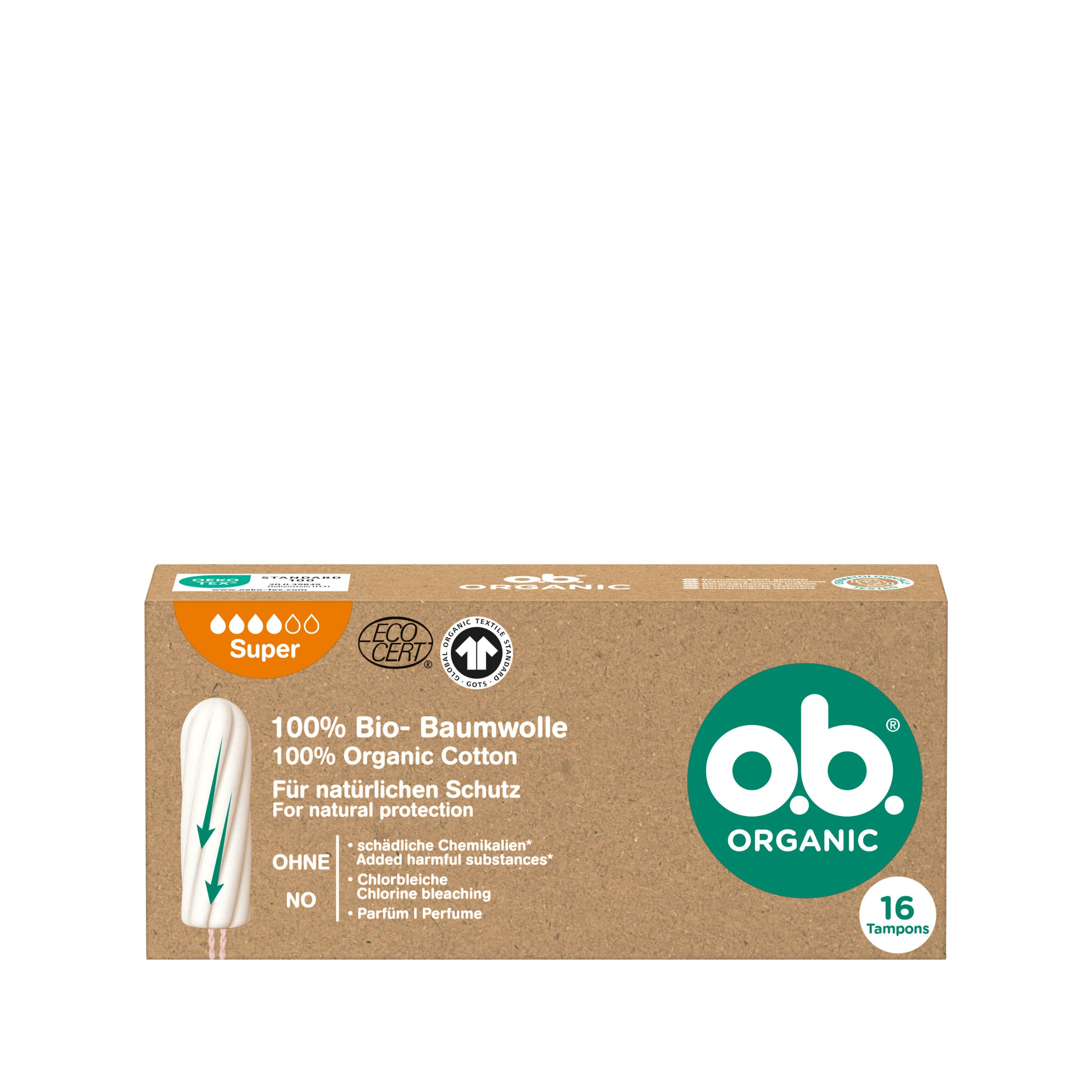 Drogerie a kosmetika - Tampony o.b.® Organic Super