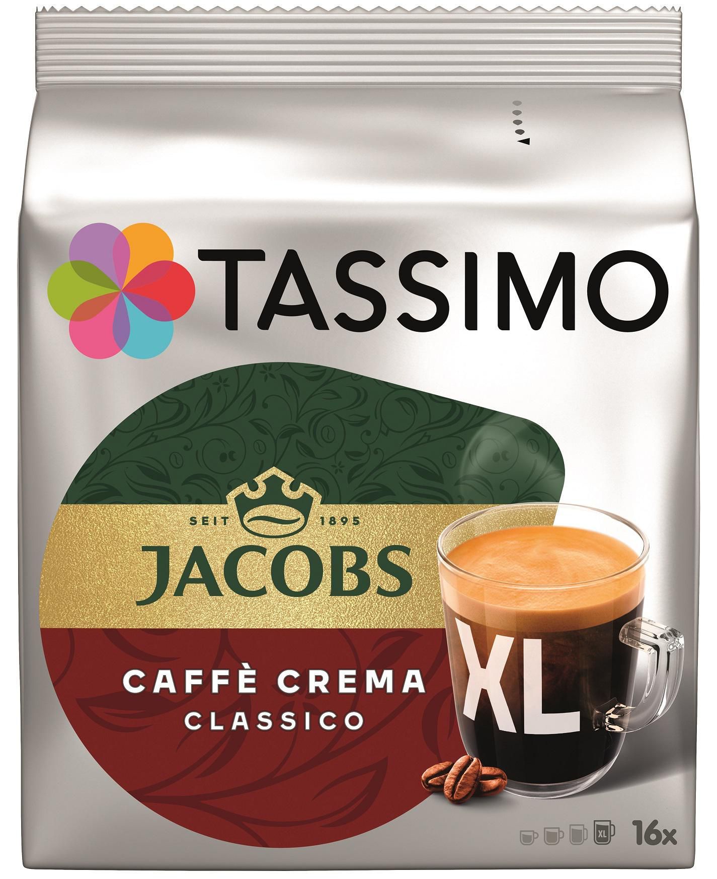 Nápoje - Tassimo Jacobs Caffè Crema Classico 16x8,3 g