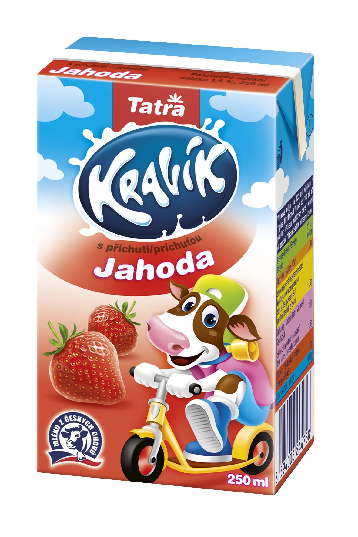 Mléčné a chlazené - Tatra Kravík jahodový 250 ml