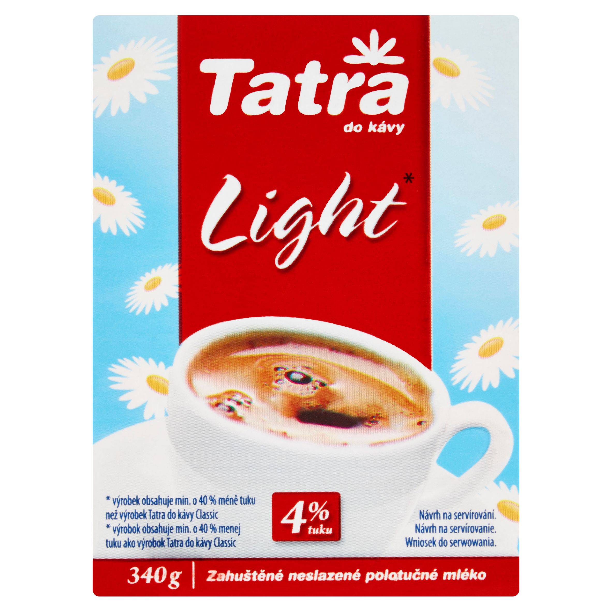 Mléčné a chlazené - Tatra Light zahuštěné neslazené polotučné mléko do kávy 340 g