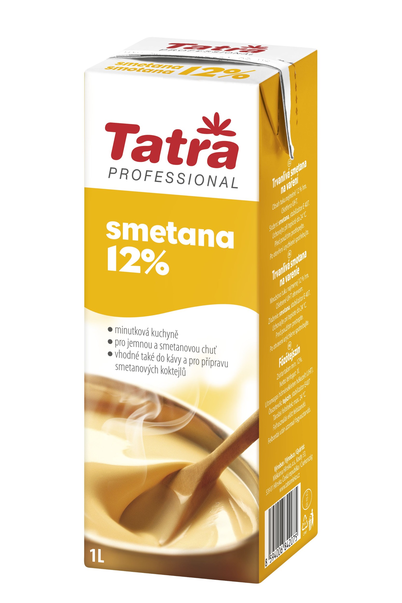 Mléčné a chlazené - Tatra Professional smetana na vaření 12% 1 l