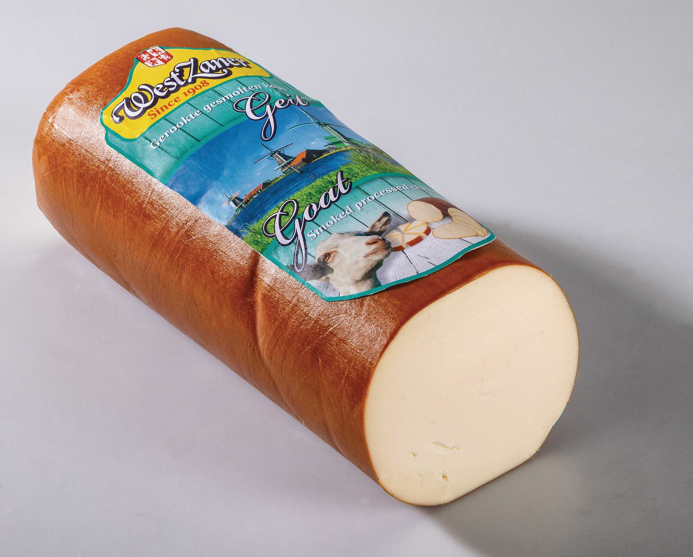 Tavený salámový kozí uzený sýr - cca 150 g-1