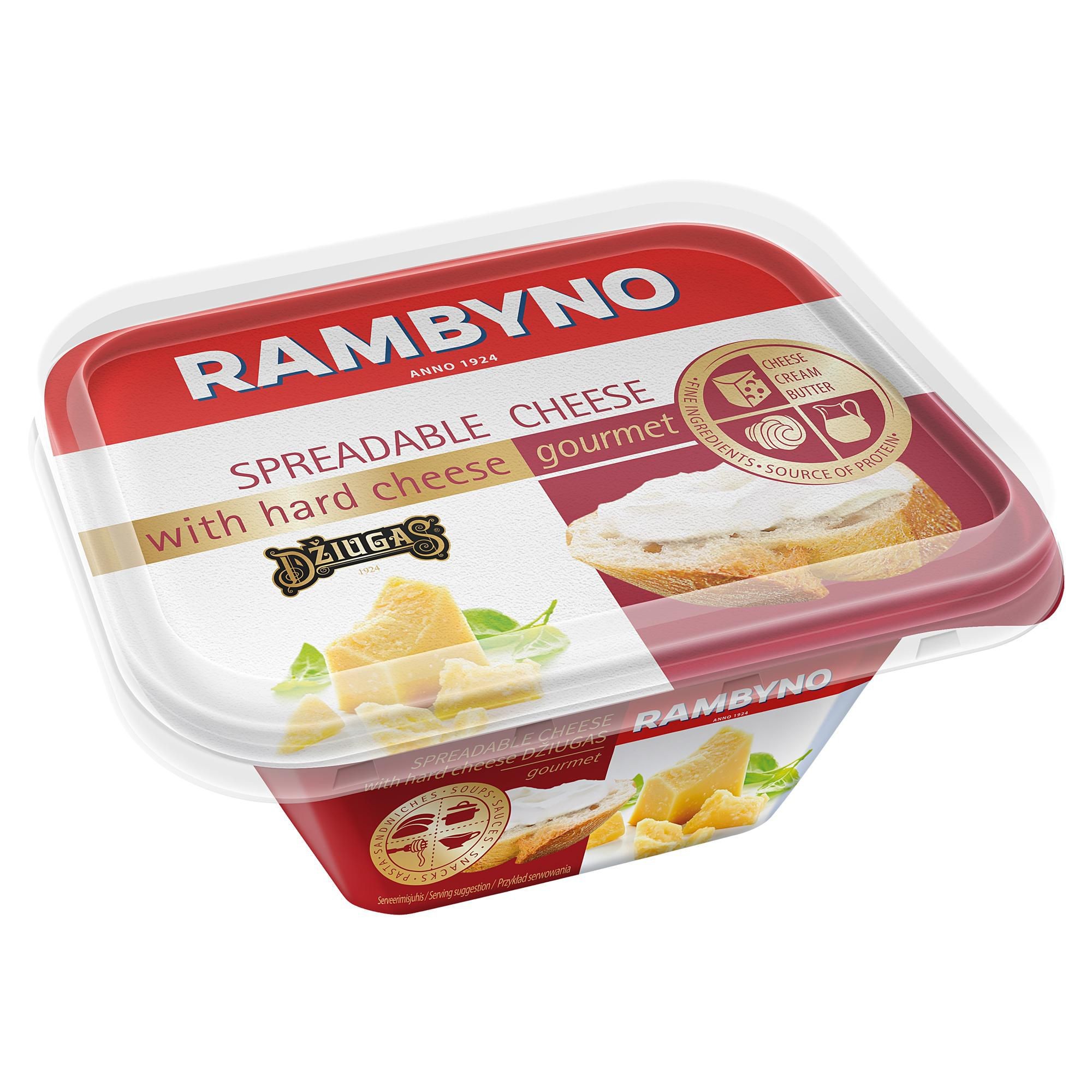Mléčné a chlazené - Tavený sýr Žemaitijos s tvrdým sýrem Džiugas, 50% t.v.s. 175 g