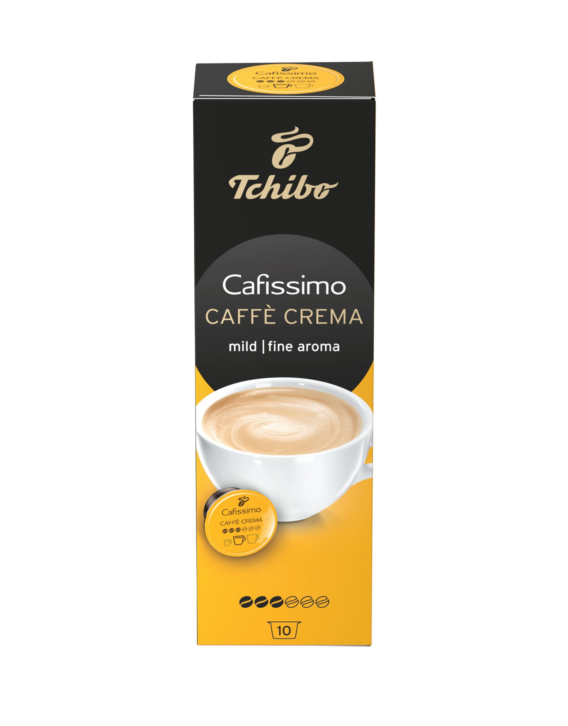 Nápoje - Tchibo Cafissimo Caffè Crema Fine Aroma pražená mletá káva 10x7 g