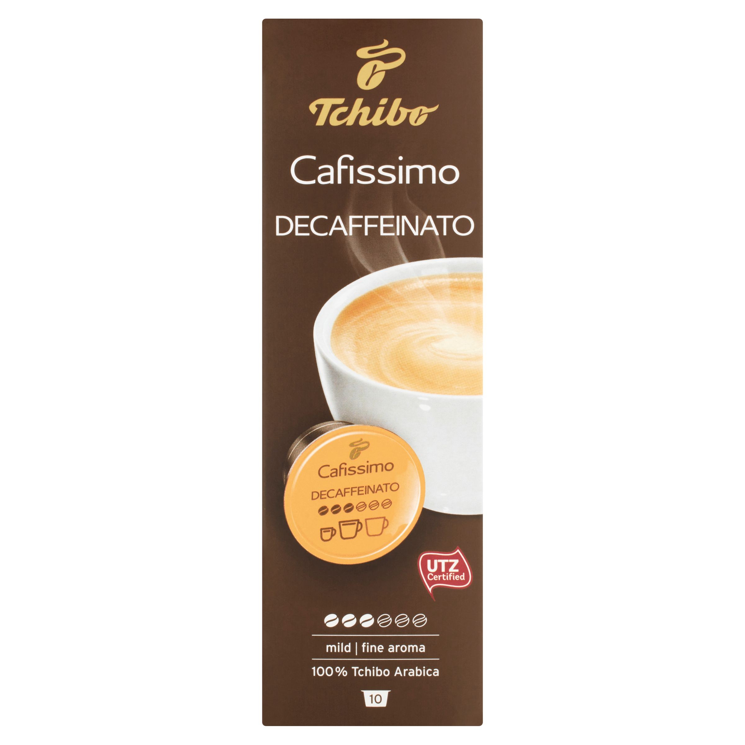 Tchibo Cafissimo Caffè Crema pražená mletá káva bez kofeinu 10x7 g-0