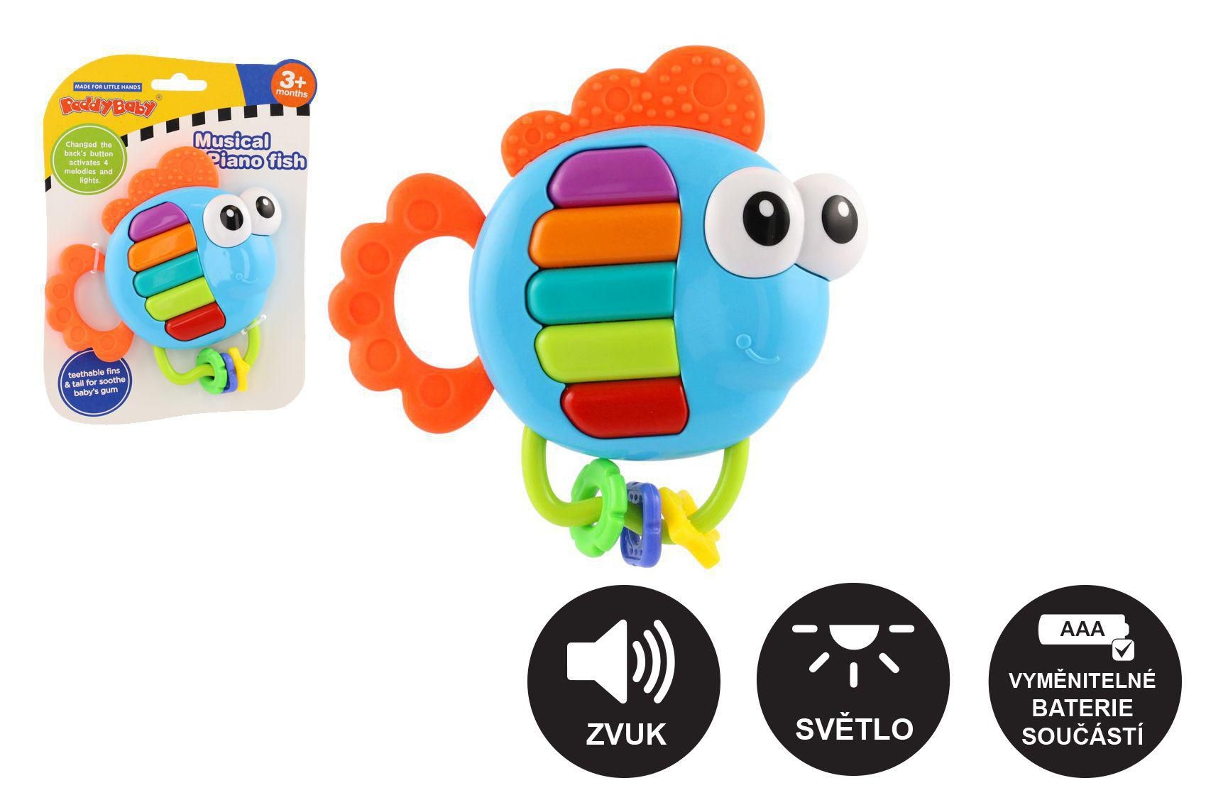 Svět dětí - Teddies Chrastítko ryba piánko