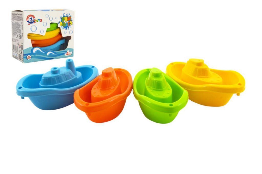 Svět dětí - Teddies Lodě/lodičky do vody 4ks plast 11cm