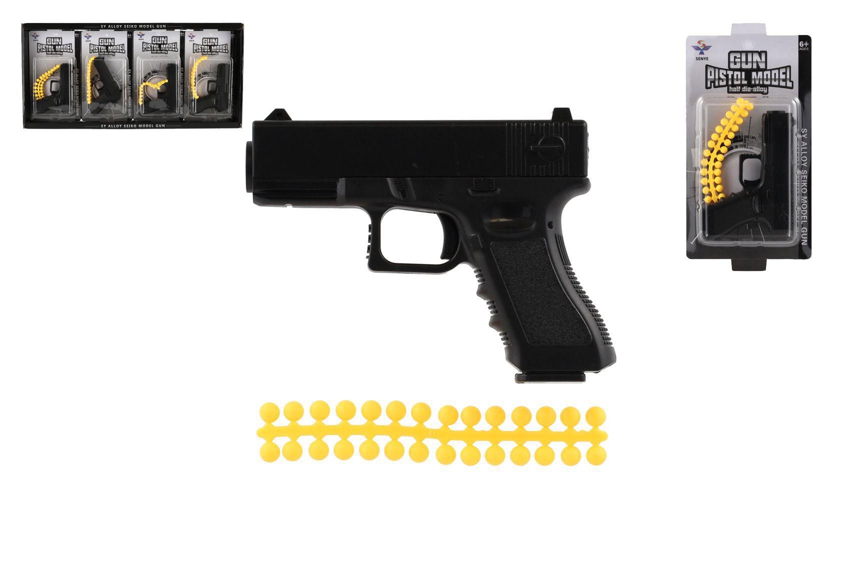 Svět dětí - Teddies Pistole na měkké kuličky 10cm + náboje 28ks