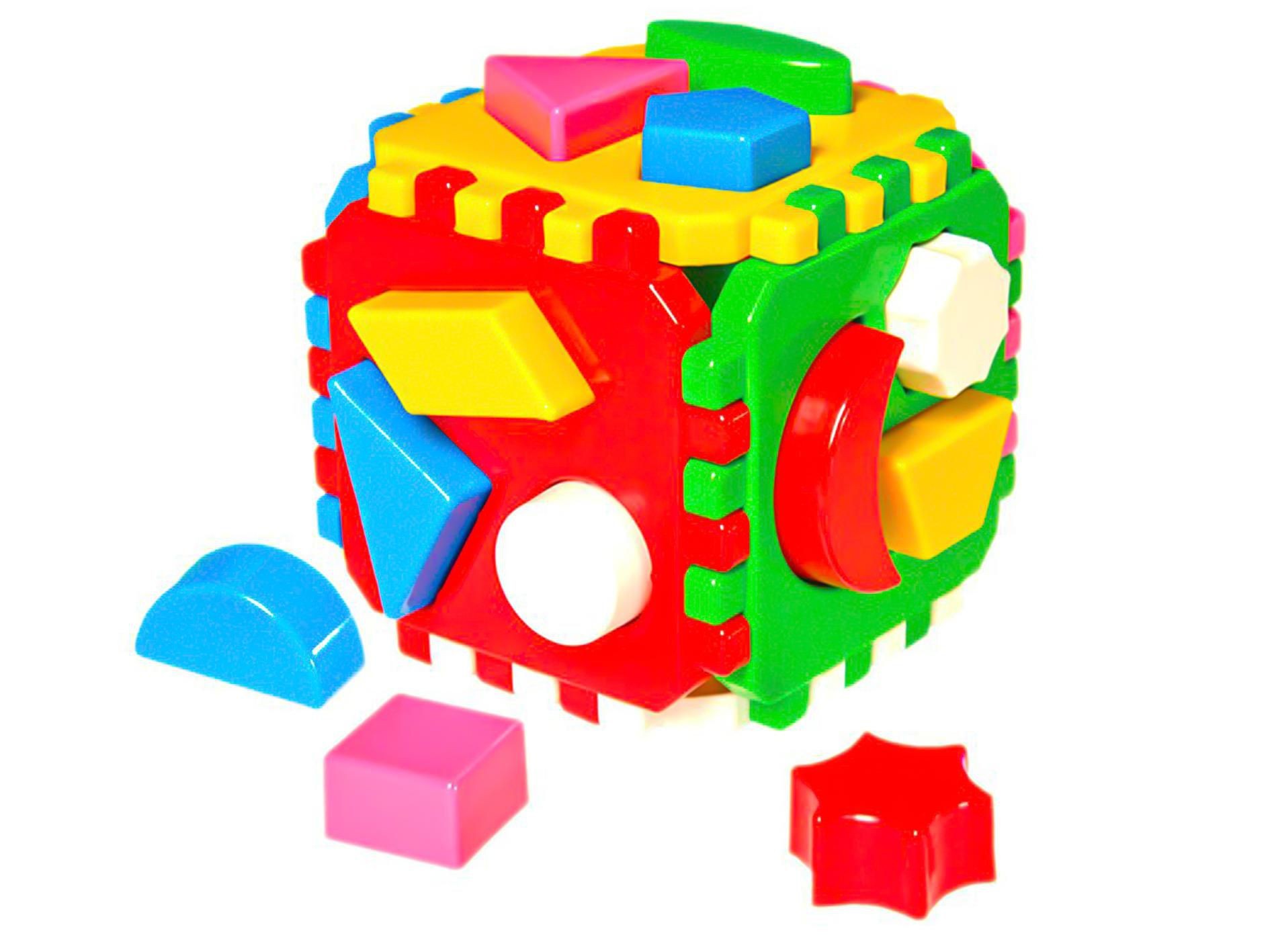 Svět dětí - Teddies Vkládačka kostka plast 12x12cm