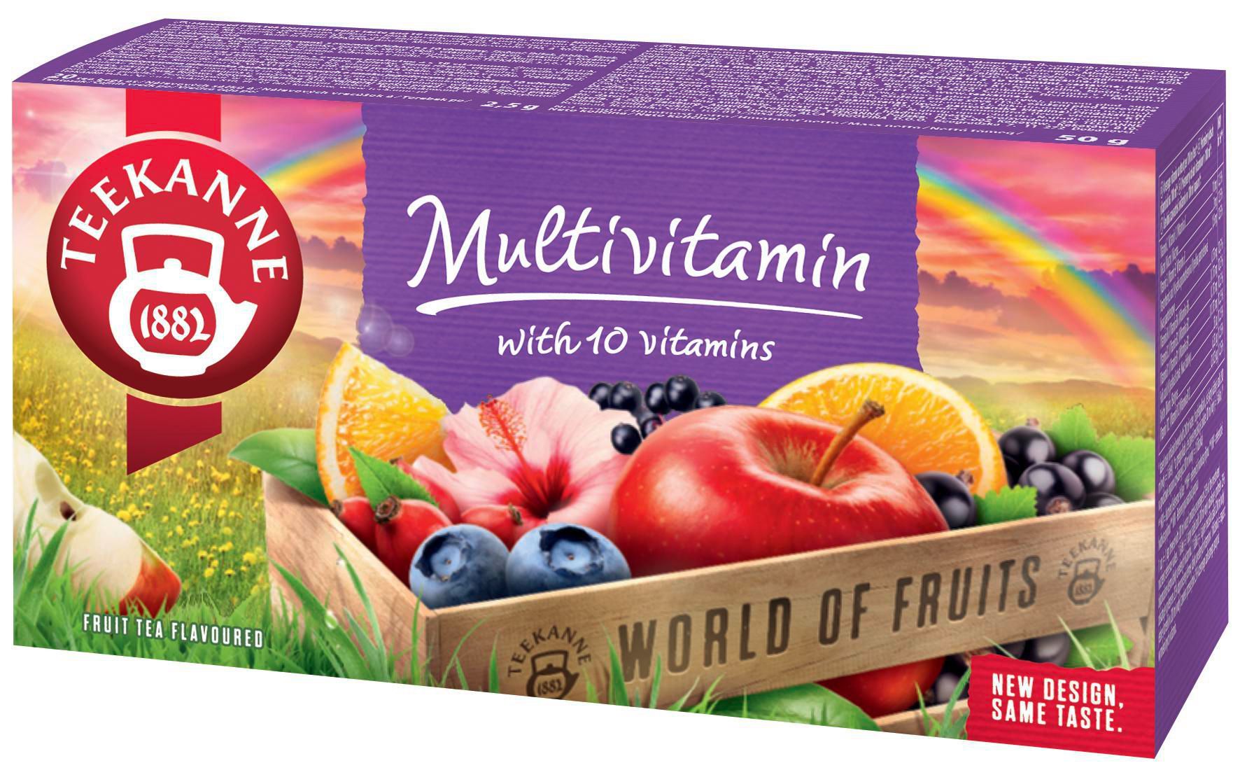 Nápoje - Teekanne World of Fruits Multivitamin ovocno-bylinný čaj 20 x 2,5g (50g)