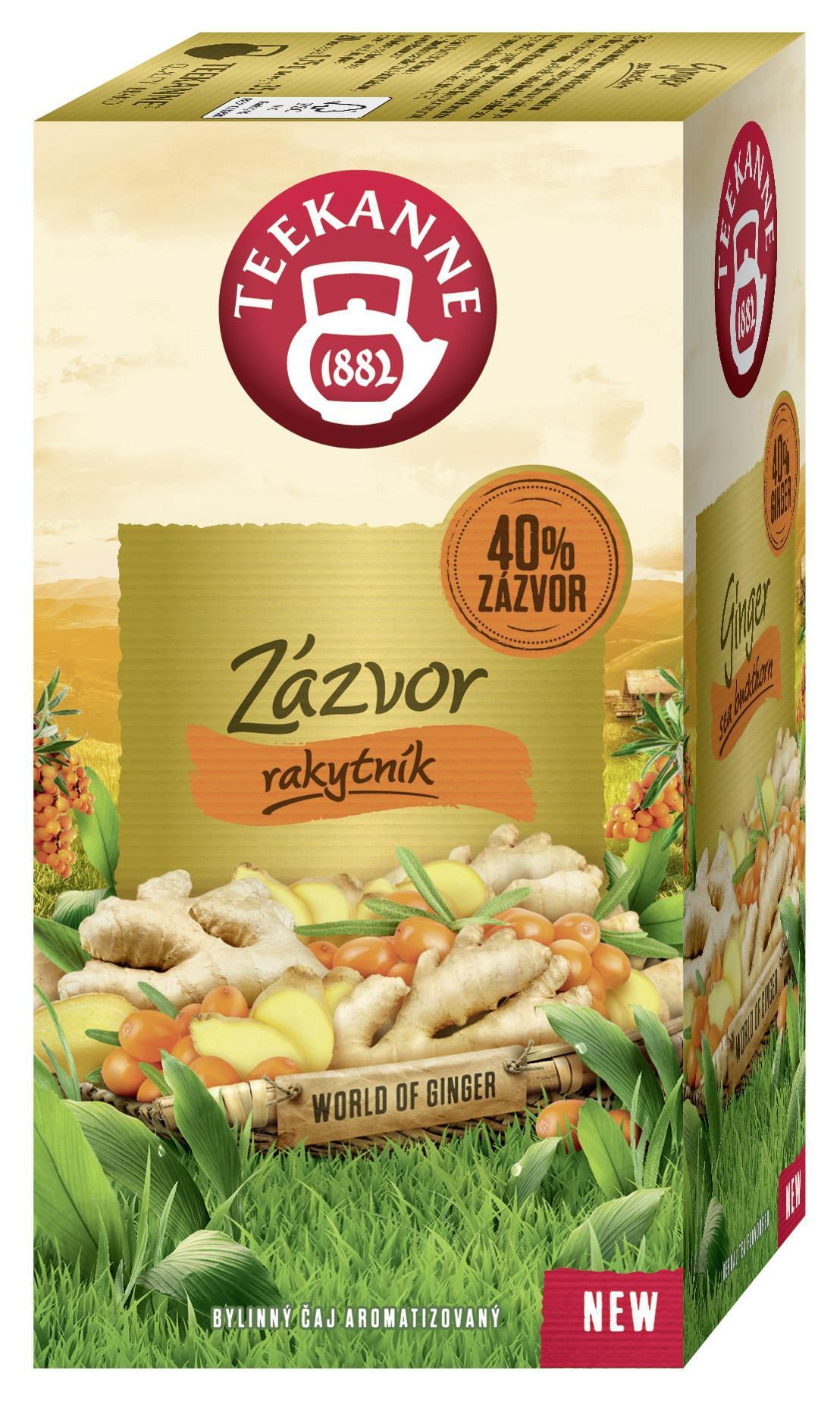 Nápoje - Teekanne Zázvor rakytník, World of Ginger, bylinný čaj 20 sáčků 35g