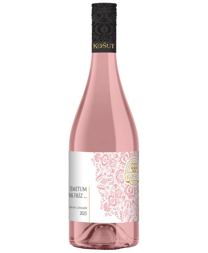 Nápoje - Temetum PINK Fríz..., perlivé moravské zemské víno, 2025, polosladké