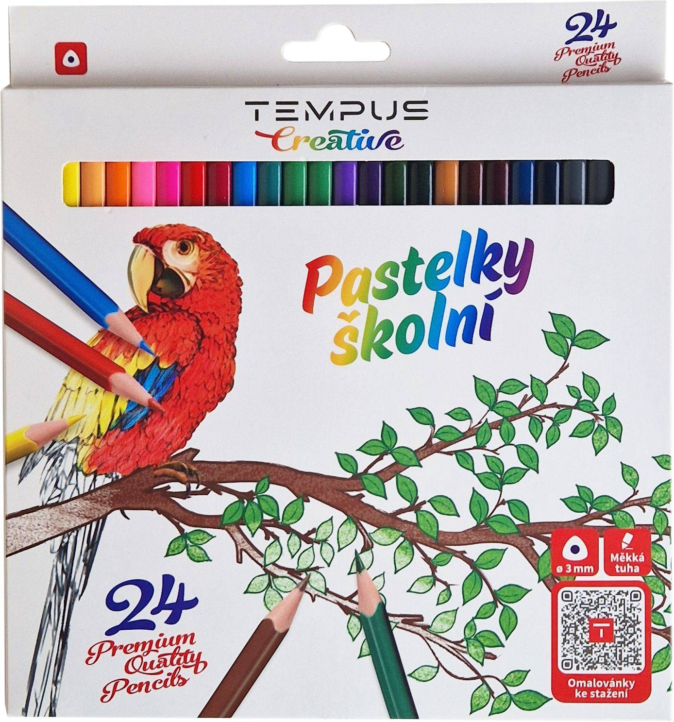 Domácnost a Zahrada - Tempus Pastelky trojhranné 24 ks