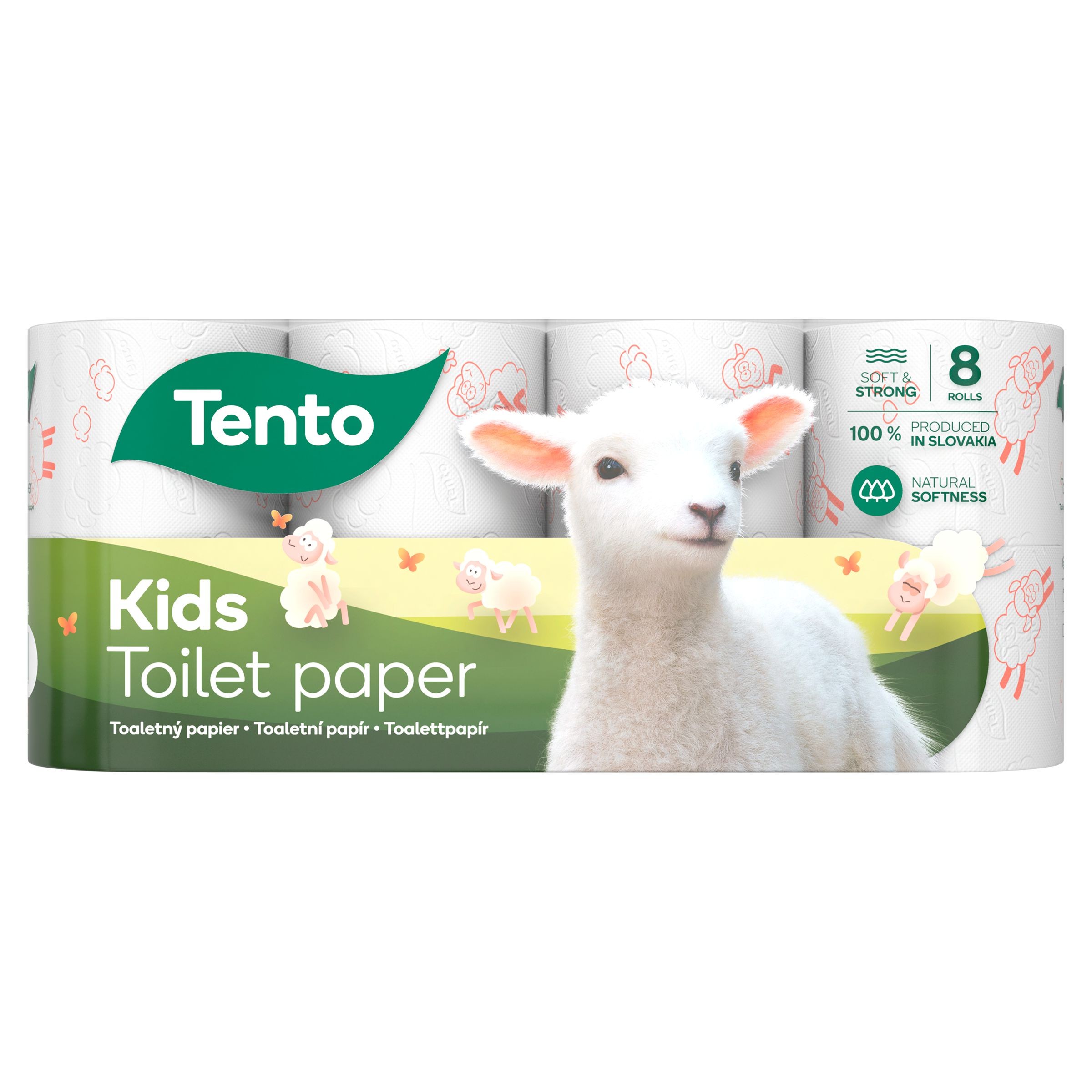 Drogerie a kosmetika - Tento Kids Toaletní papír 3-vrstvý 8ks