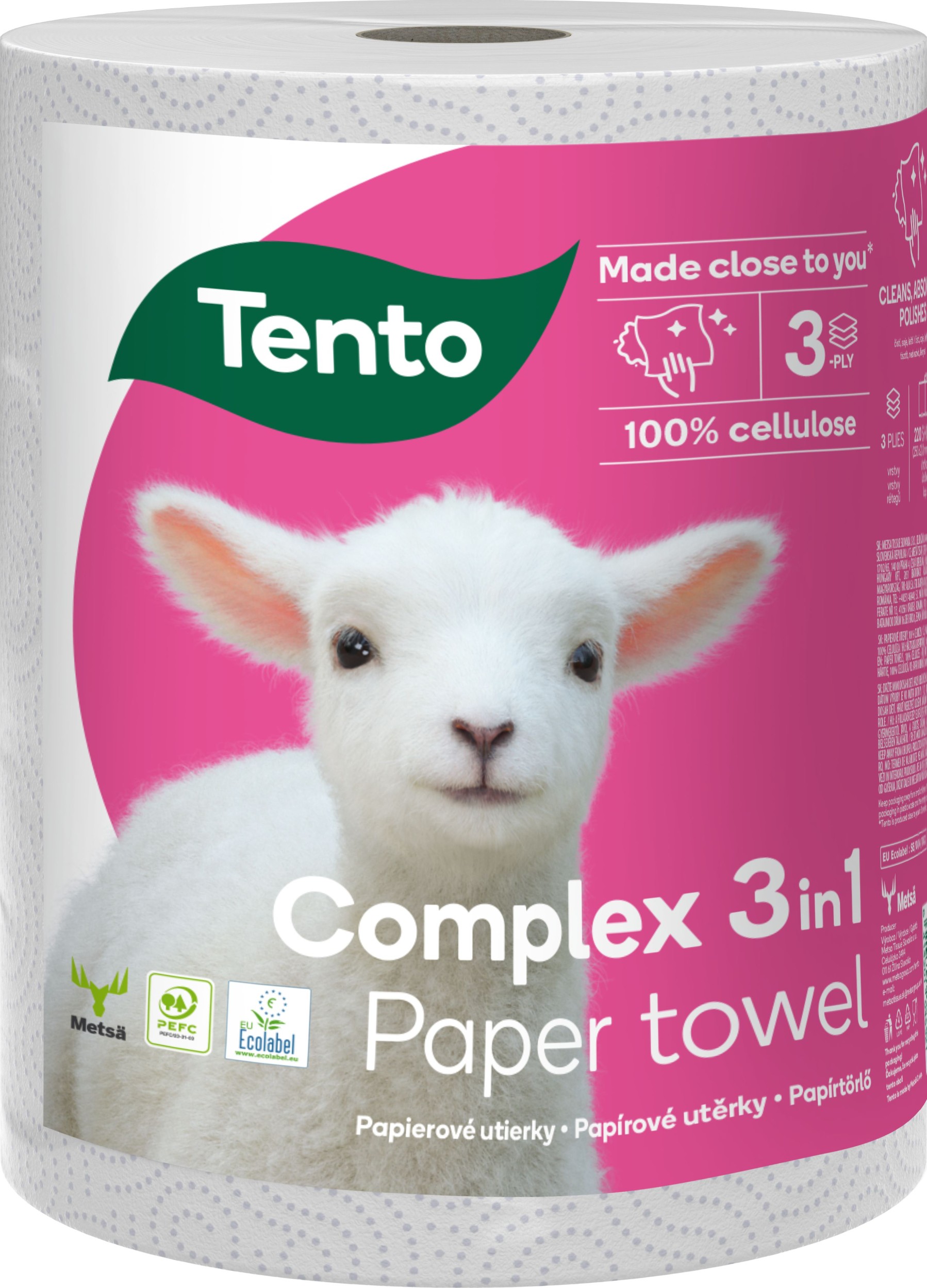 Drogerie a kosmetika - Tento kuch. utěrky Complex 3v1 3 vrstvé 1ks