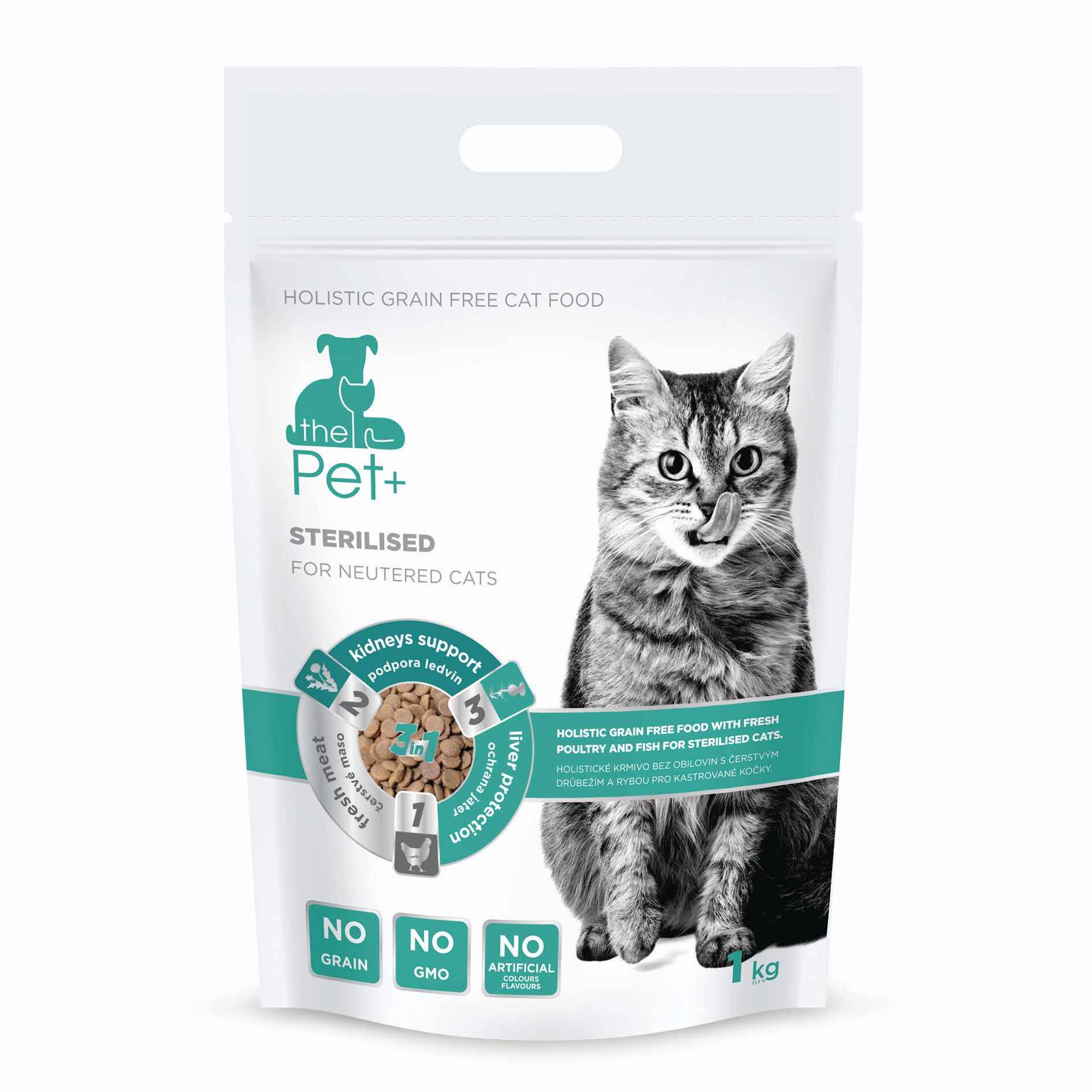 Svět zvířat - thePet+ Sterilised kompletní krmivo pro kastrované kočky 1 kg