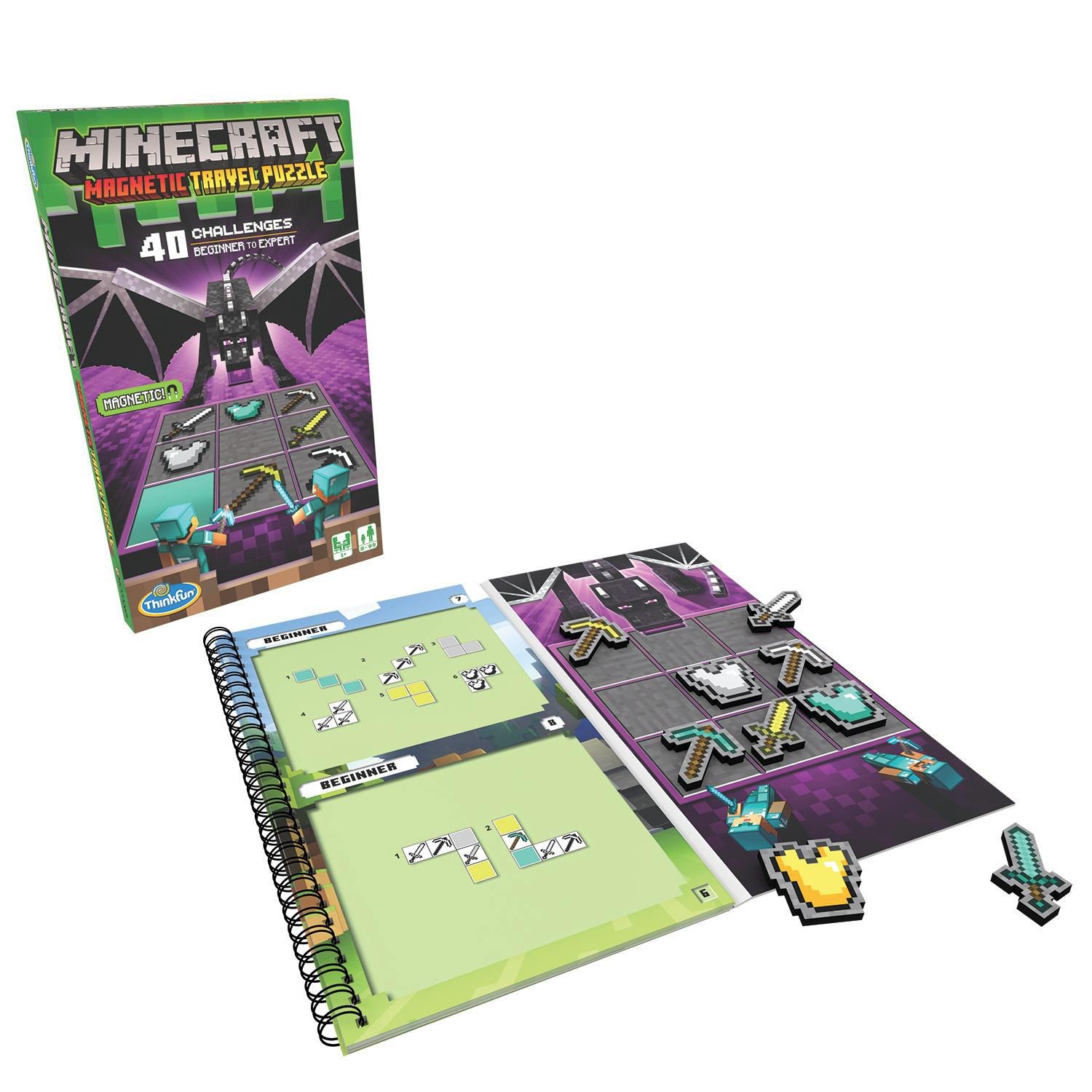 ThinkFun 764327 Minecraf Magnetická cestovní hra-0