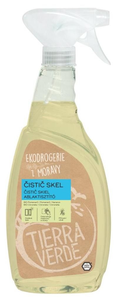 Drogerie a kosmetika - Tierra Verde Čistič skel BIO pomeranč a citronela 750ml