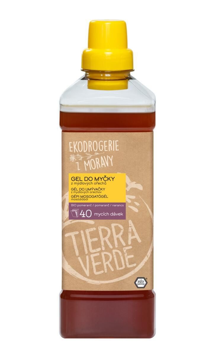 Drogerie a kosmetika - Tierra Verde Gel do myčky BIO pomeranč 1l 40 praní
