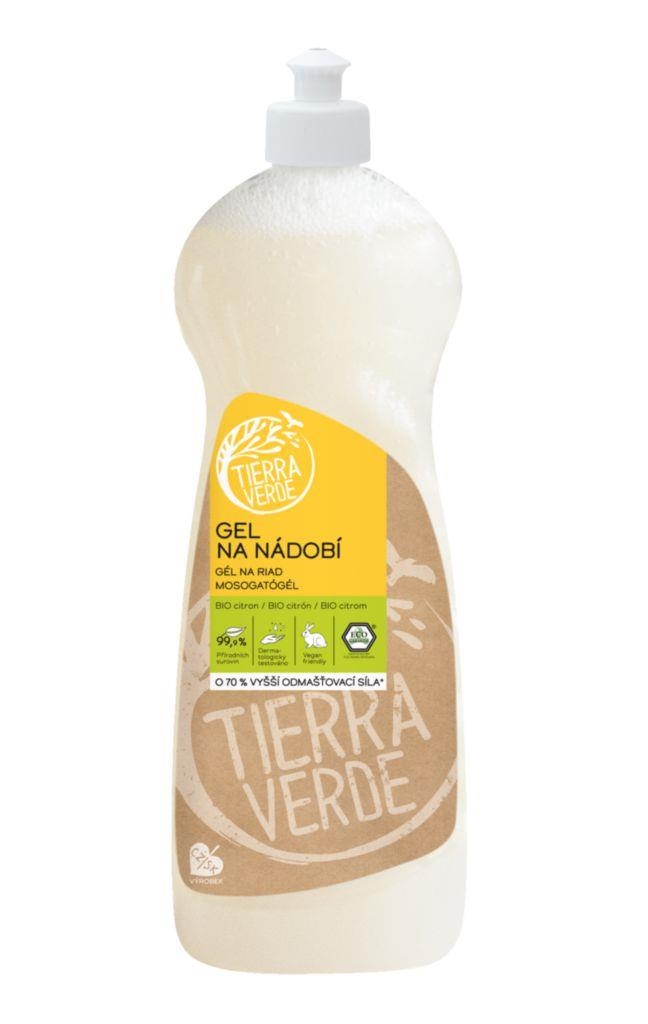 Drogerie a kosmetika - Tierra Verde Gel na nádobí BIO citron 1 l