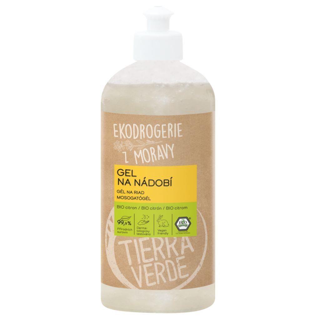 Drogerie a kosmetika - Tierra Verde Gel na nádobí BIO citron 500ml