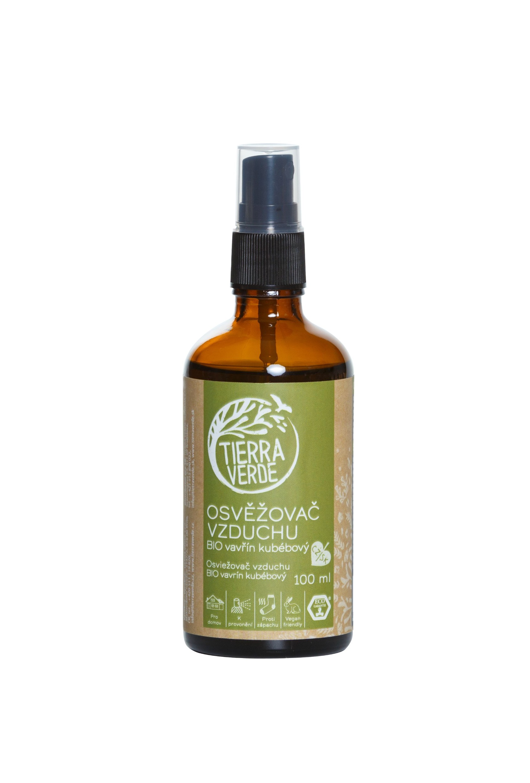 Domácnost a Zahrada - Tierra Verde Osvěžovač vzduchu Mix BIO Vavřín kubébový, BIO Eukalyptus, BIO Pomeranč - skleněná lahvička 100 ml