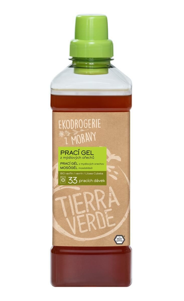 Drogerie a kosmetika - Tierra Verde Prací gel z mýdlových ořechů Vavřín 1 l 33 dávek