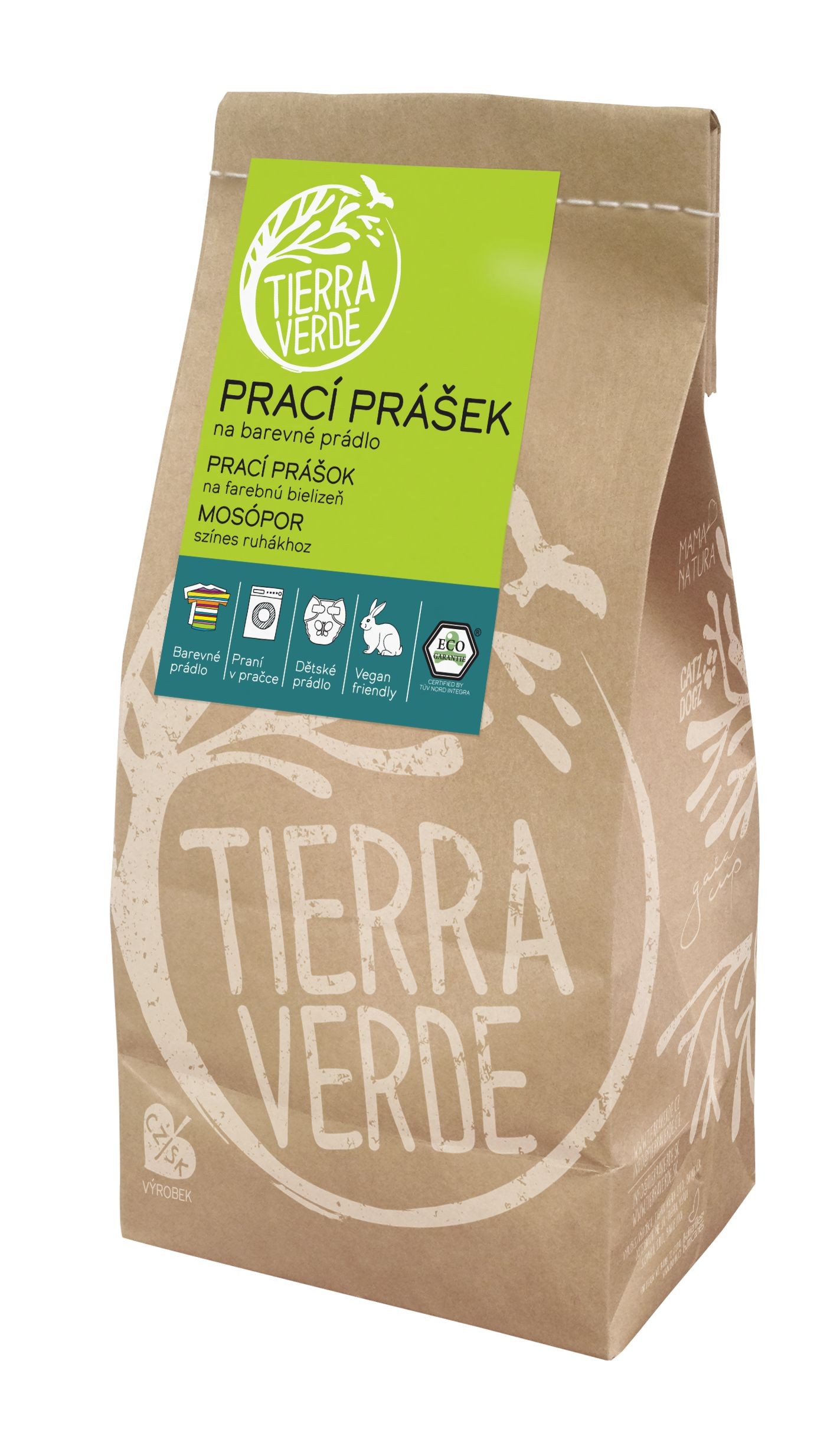 Drogerie a kosmetika - TierraVerde Prací prášek na barevné prádlo 850g