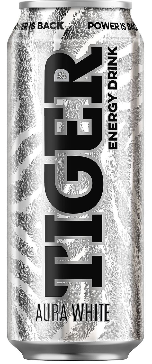 Nápoje - Tiger energy drink Aura White - Grapefruit flavoured 0,5L plech
