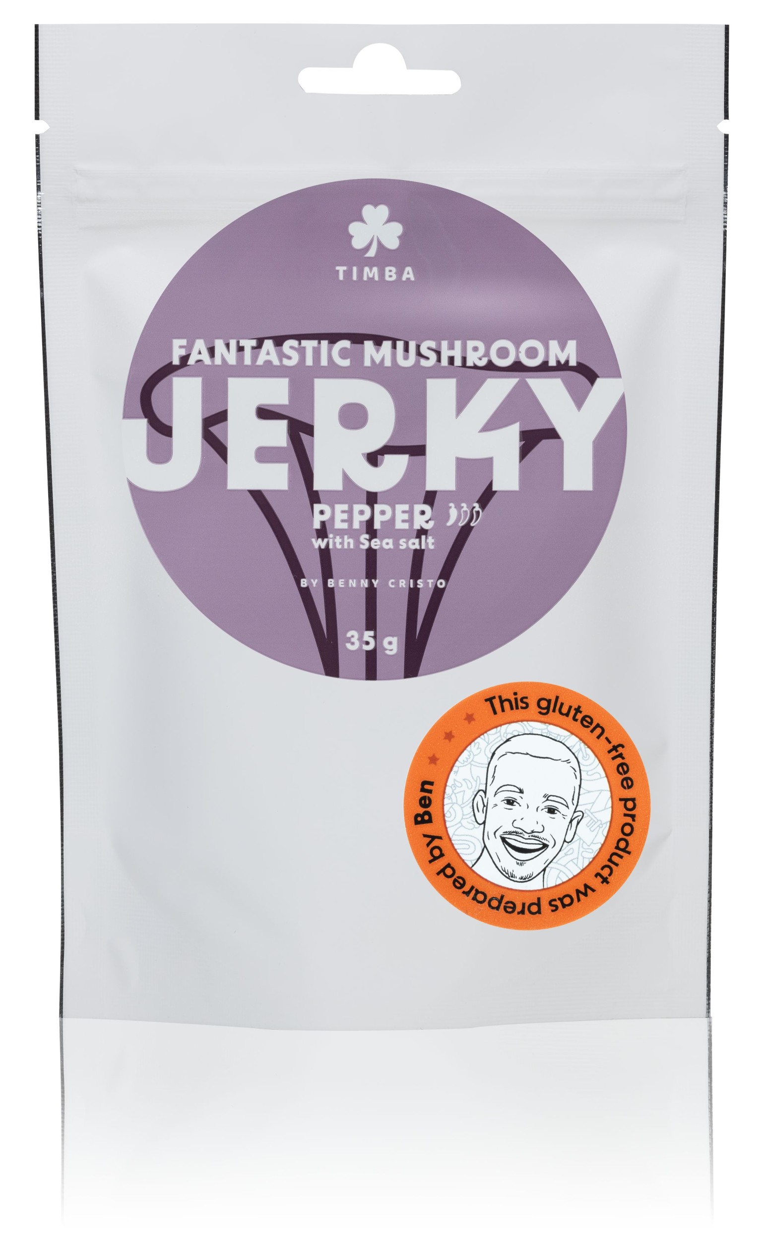 Zdravý svět - Timba Fantastic mushroom jerky Pepper with sea salt 35g