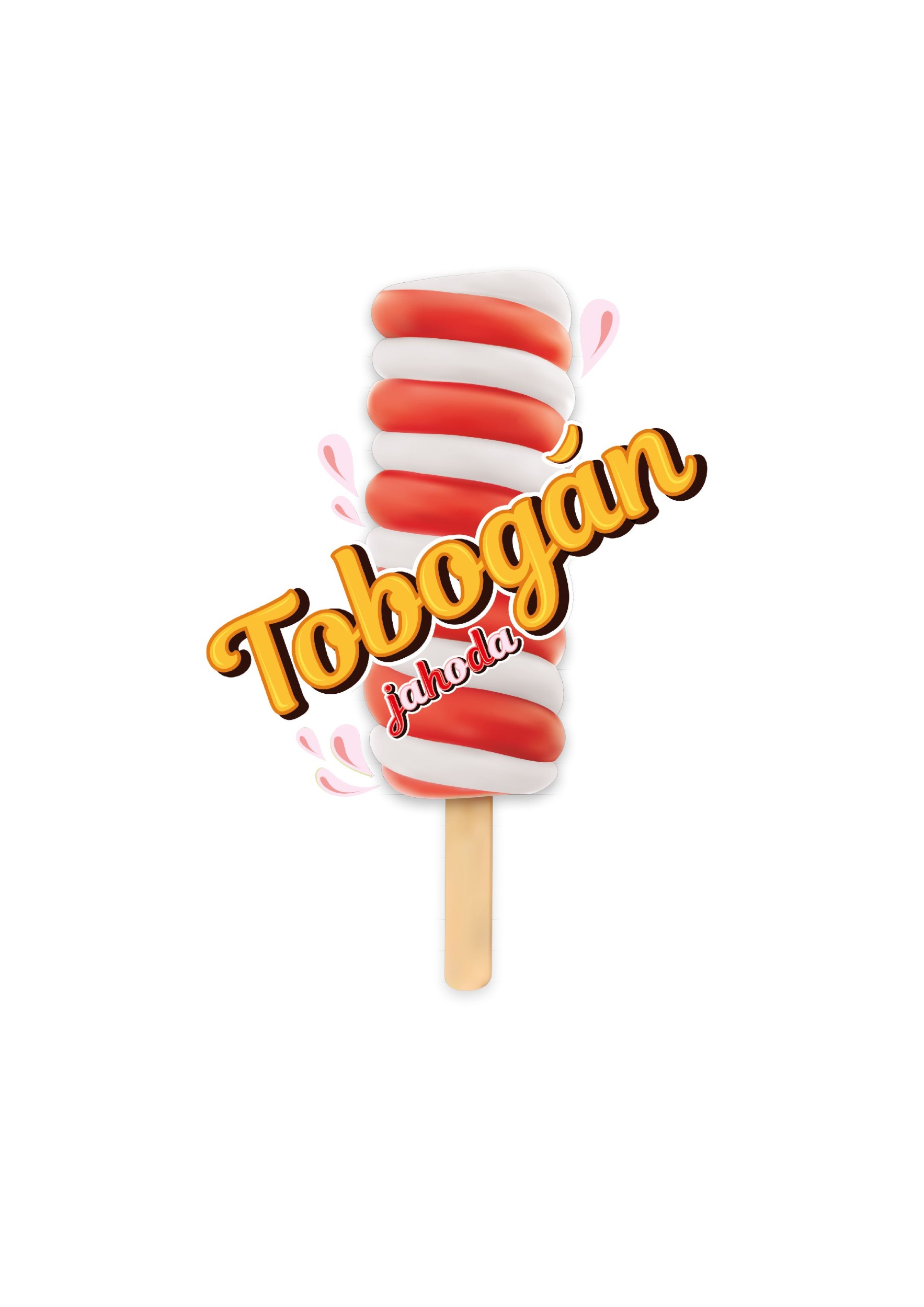 Mražené potraviny - Tobogán Zmrzlina Jahoda 80 ml