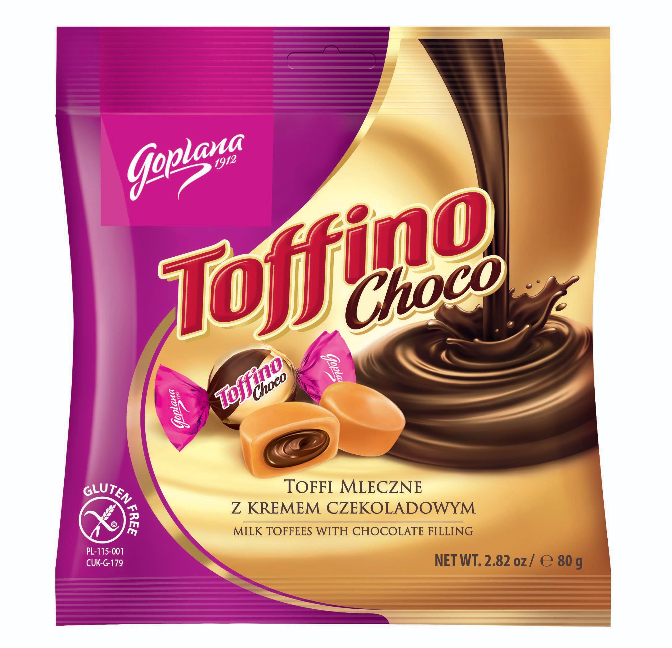 Trvanlivé potraviny - Toffino Choco Mléčné karamelky 80g